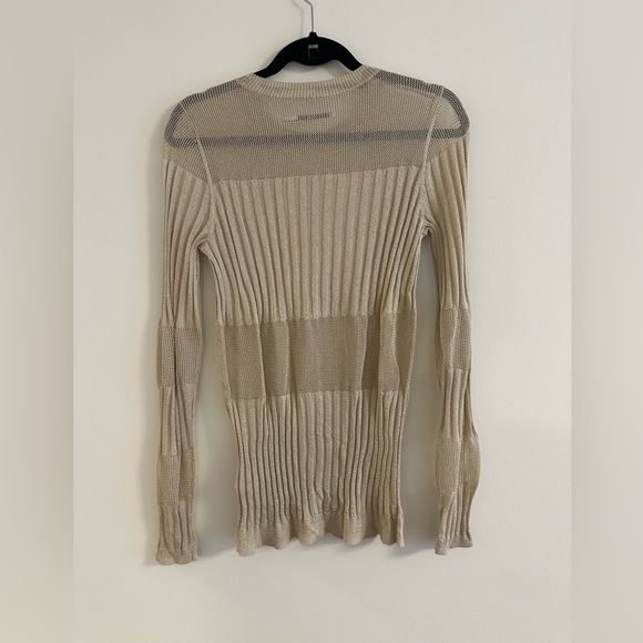 J Brand Knit Metallic Gold Top - Picture 7 of 9